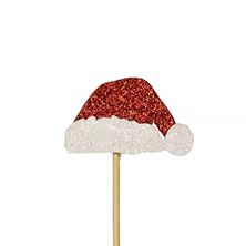Picture of SANTA HAT CUPCAKE TOPPERS X 12